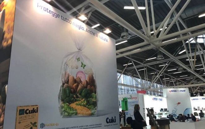 At Marca 2018, launched the biodegradable and compostable Cuki Gelo bag made of Mater-Bi 